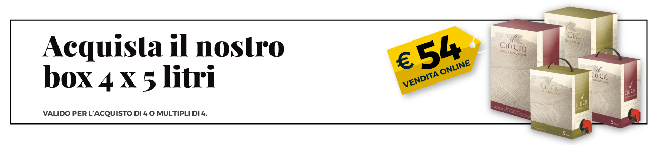 Promo Ciù Ciù Shop – Cartone x 6 bottiglie – sconto 15% !